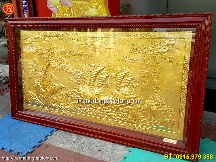 Tranh Thuận Buồm Xuôi Gió Mạ Vàng Dài 1m55
